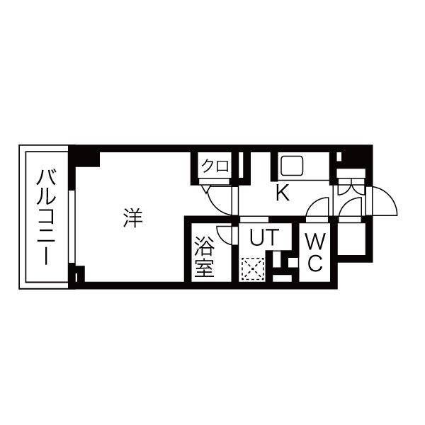 シーズンフラッツ高田馬場リバーサイドノース(1K/5階)の間取り写真