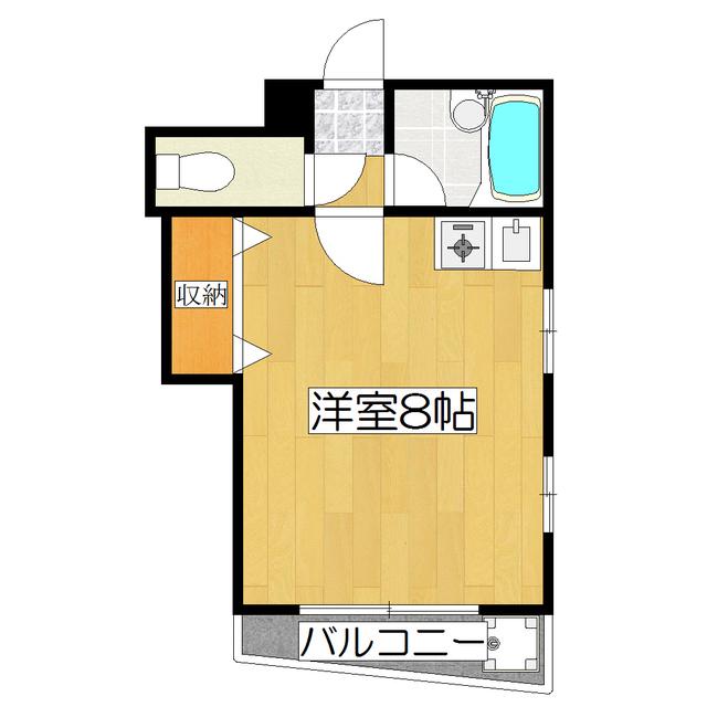 シャトレ千野(ワンルーム/3階)の間取り写真