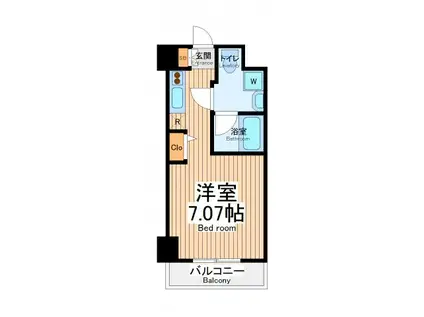 ドールマウスタワー(ワンルーム/6階)の間取り写真