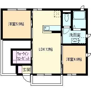 ベッラ ヴィスタシグマ XB(2LDK/1階)の間取り写真