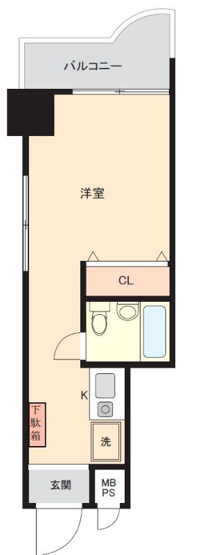 日神パレス亀戸(ワンルーム/7階)の間取り写真