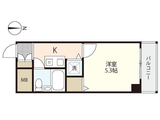 キャステール西川口(1K/2階)の間取り写真