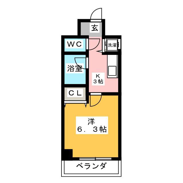 菱和パレス銀座八丁目(1K/5階)の間取り写真