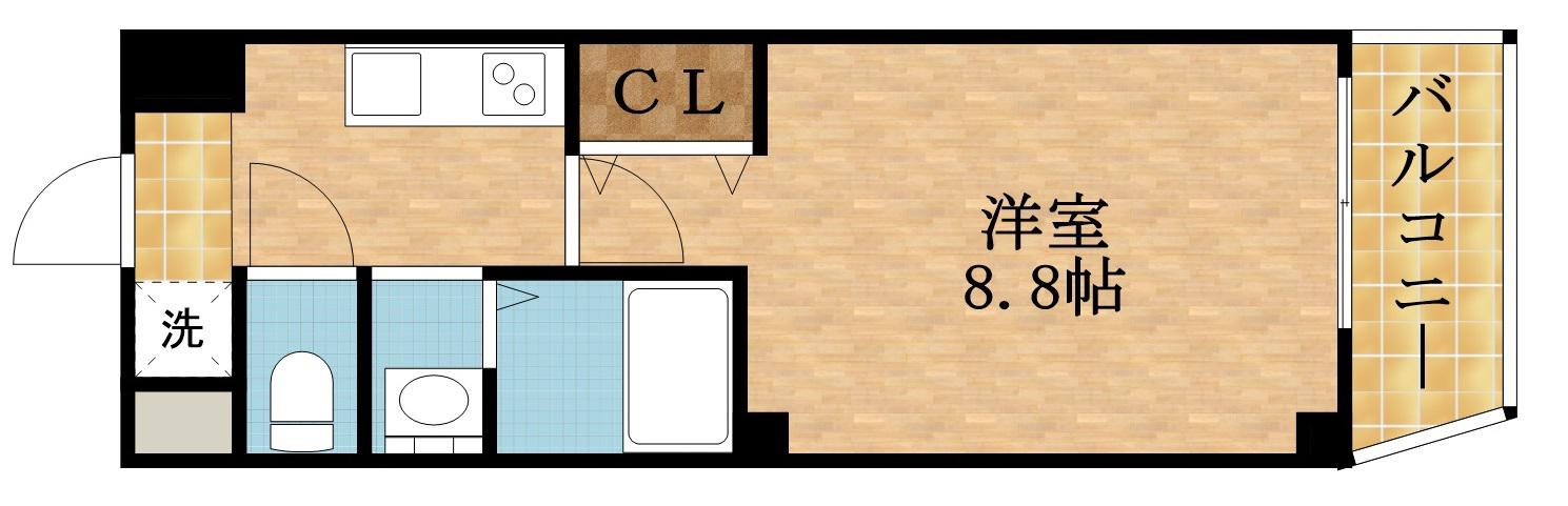 セレブ新大阪(1K/6階)の間取り写真