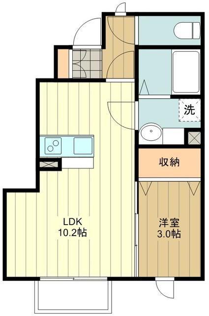 M.MANORII(1LDK/1階)の間取り写真