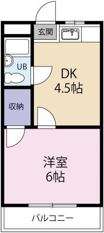 スタート1(1DK/1階)の間取り写真