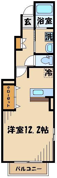 メゾン ド スリジエ(ワンルーム/1階)の間取り写真