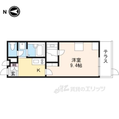 レオパレス大陽伍番館(1K/1階)の間取り写真