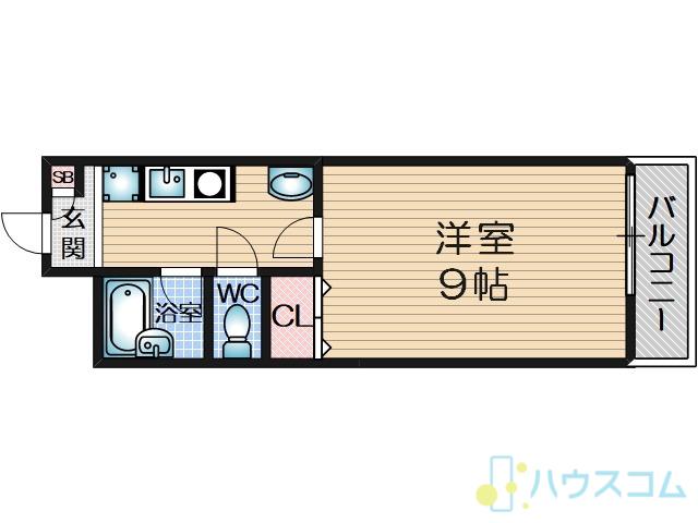 ステュディオ リヴァージュ(1K/6階)の間取り写真