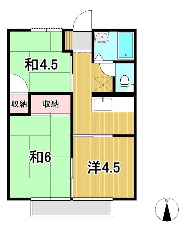 メゾン成和(3K/2階)の間取り写真