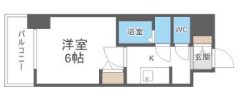 ファステート難波ヴィラント(1K/7階)の間取り写真
