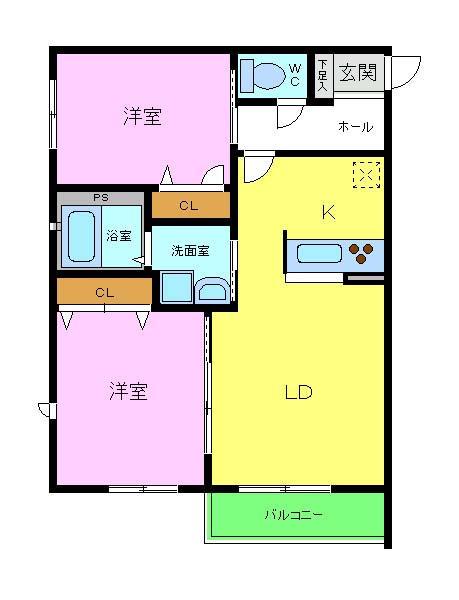 MAISONEIGHT(1SLDK/1階)の間取り写真