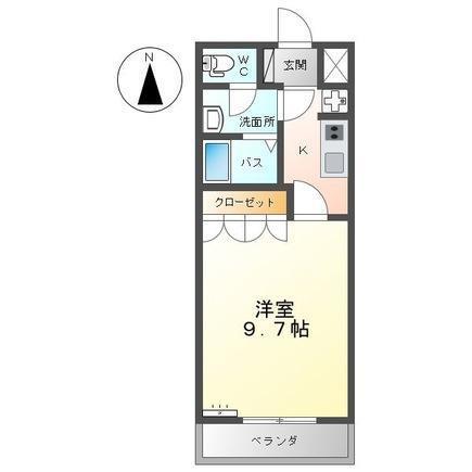エルアールA(1K/2階)の間取り写真