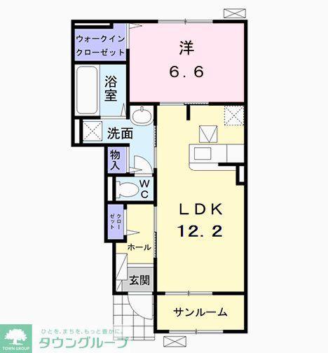 フォレストガーデン(1LDK/1階)の間取り写真