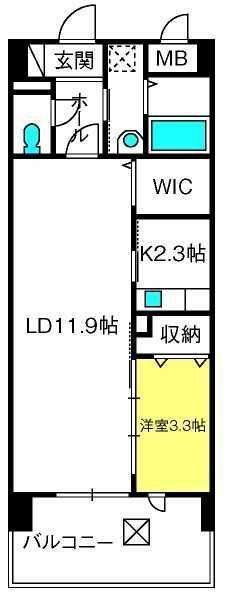 ティエラ フェリス(1LDK/4階)の間取り写真