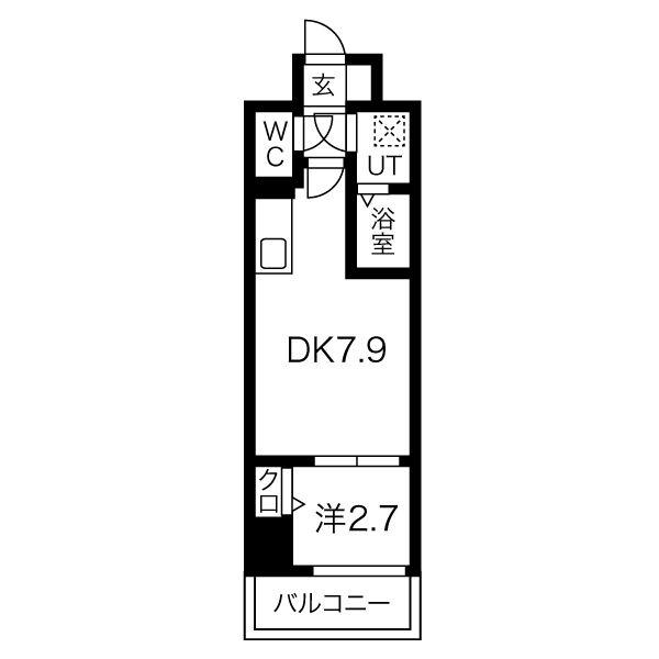リヴィアスコウベラメール(1LDK/1階)の間取り写真