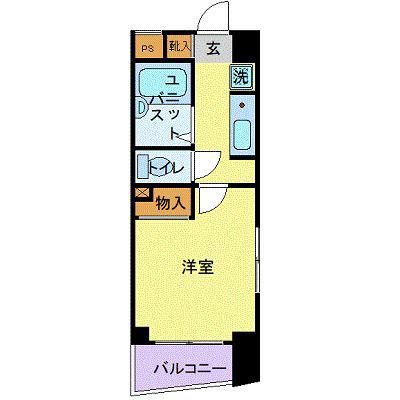 スカイコート神楽坂第2(1K/4階)の間取り写真