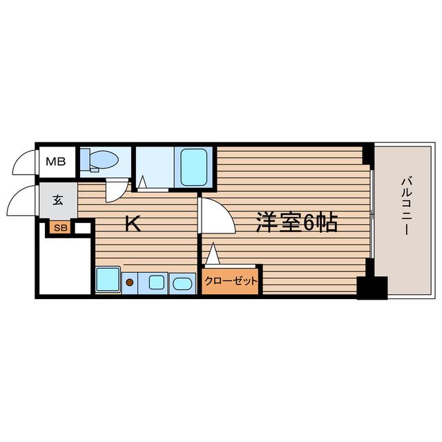ラナップスクエア東天満(1K/7階)の間取り写真