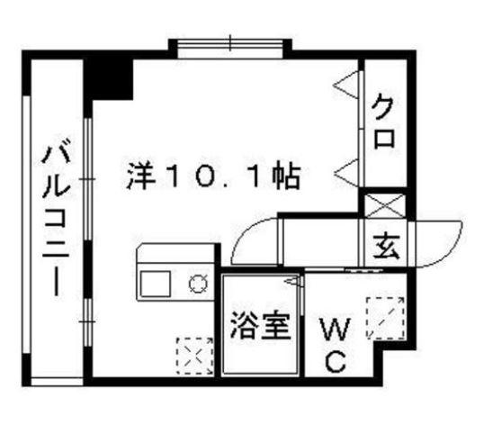 ミリオーネ・シャトウ高砂(1K/6階)の間取り写真