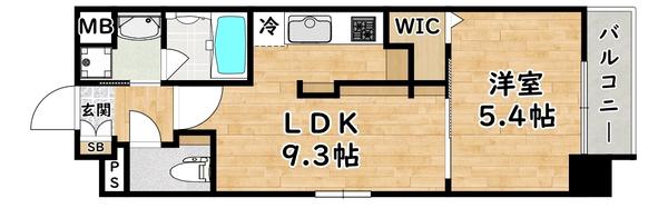 SGSA STAGE(1LDK/7階)の間取り写真
