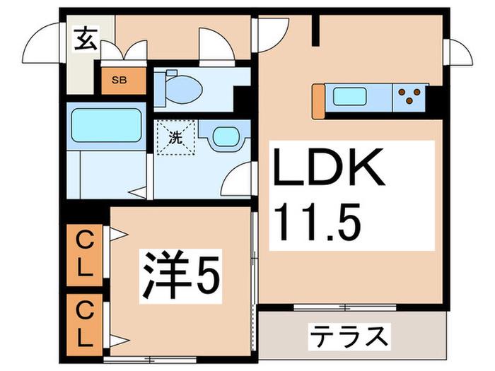 セレナヴィラ(1LDK/1階)の間取り写真