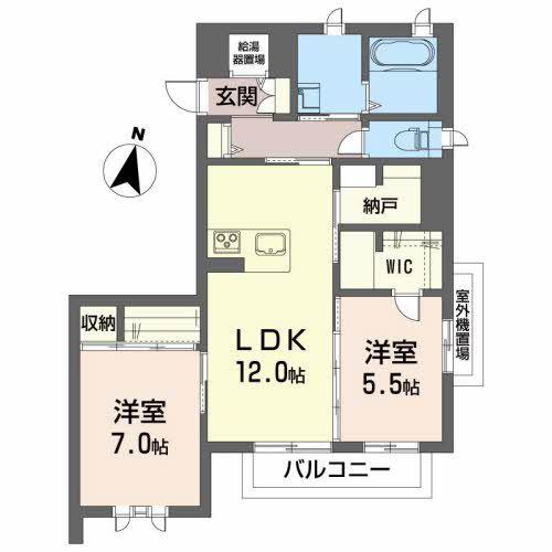 AS VIAURA KUWANO(2SLDK/3階)の間取り写真
