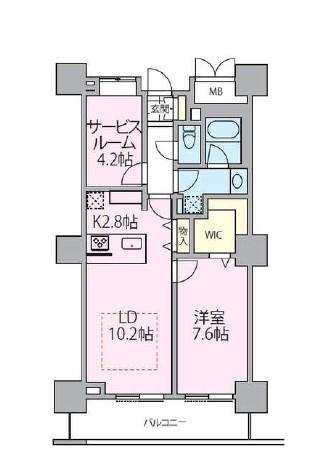 ROYAL PARKS TOWER MINAMISENJU(1SLDK/12階)の間取り写真