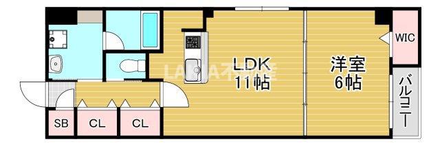 THE SENSE MIYAKOJIMA(1LDK/4階)の間取り写真