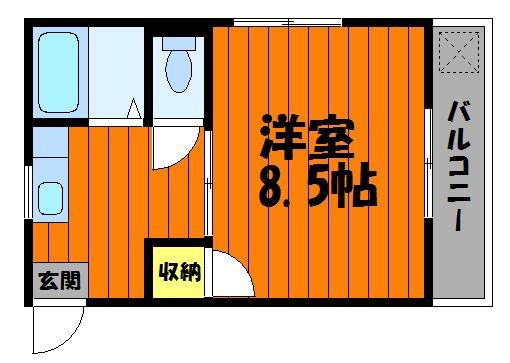 パークウェイ倉敷(1K/3階)の間取り写真