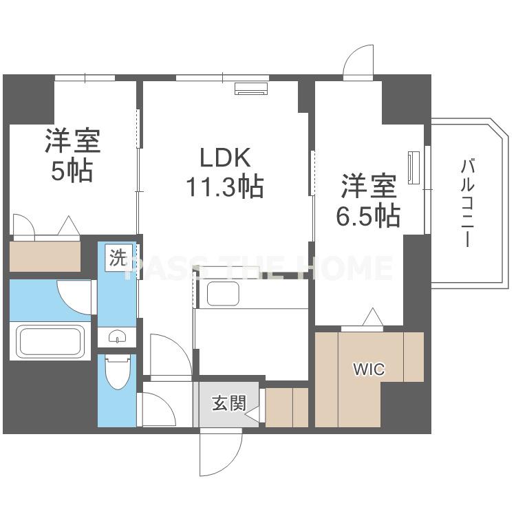ダイワシティー新大阪(2LDK/1階)の間取り写真