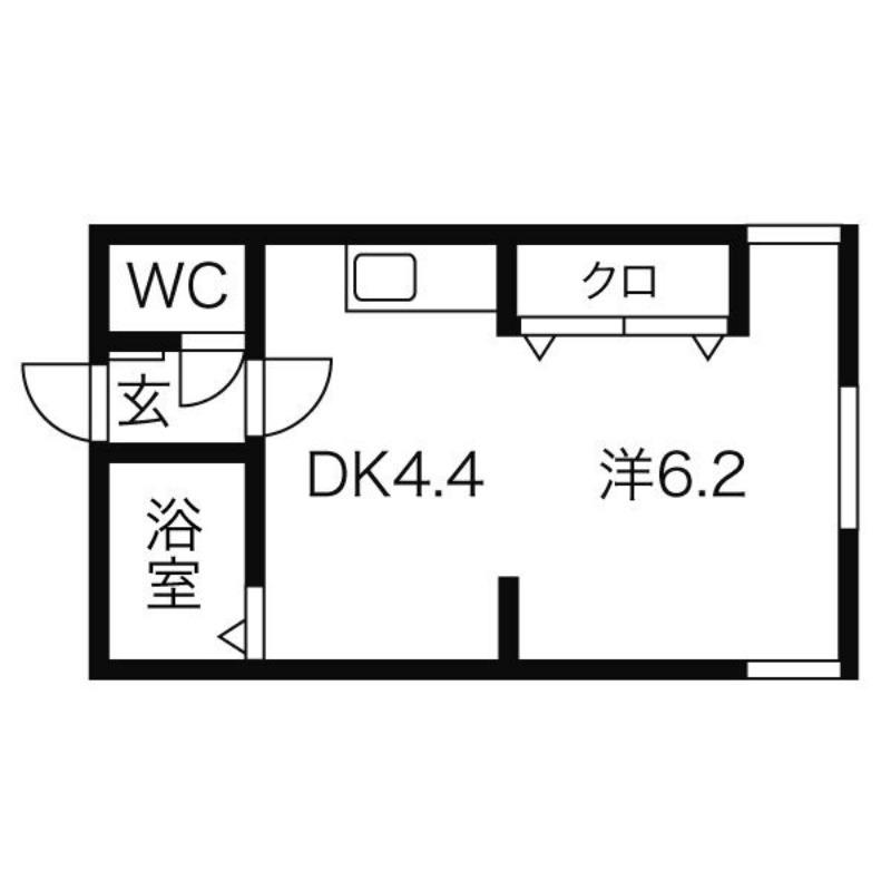 メゾンリッチ(1DK/1階)の間取り写真