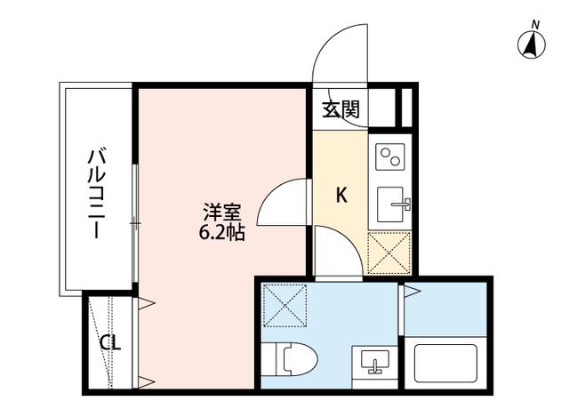 ソフィア森ノ宮(1K/1階)の間取り写真