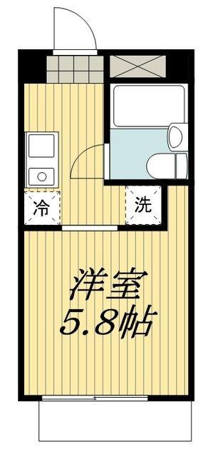 ヴェール本蓮沼(1K/3階)の間取り写真