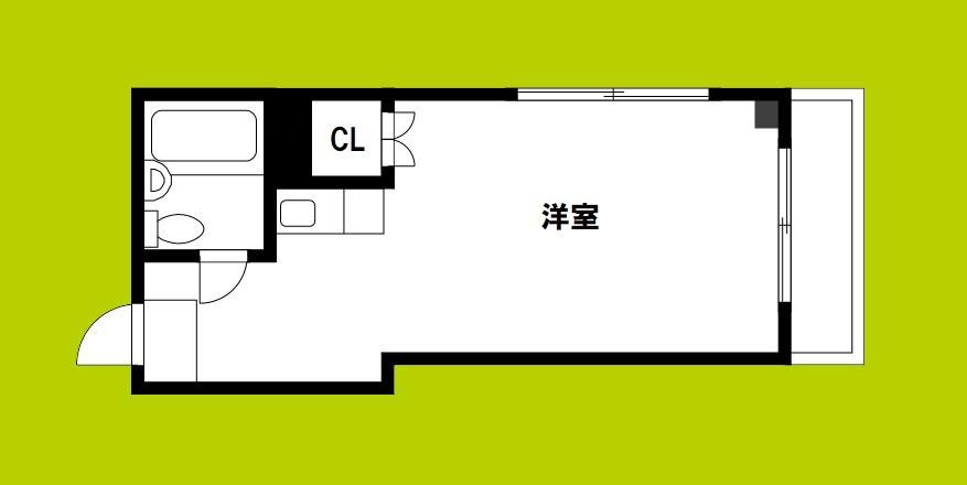 メビウス今里レジデンス(ワンルーム/3階)の間取り写真