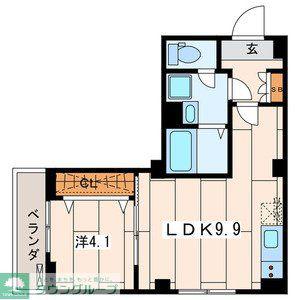セレーノ(1LDK/4階)の間取り写真