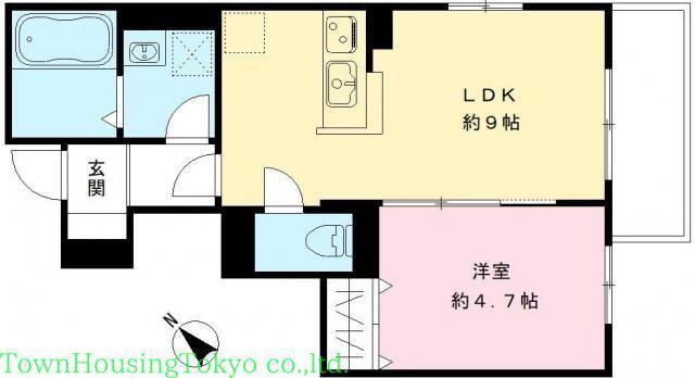 ブエナビスタ二子玉川(1LDK/1階)の間取り写真