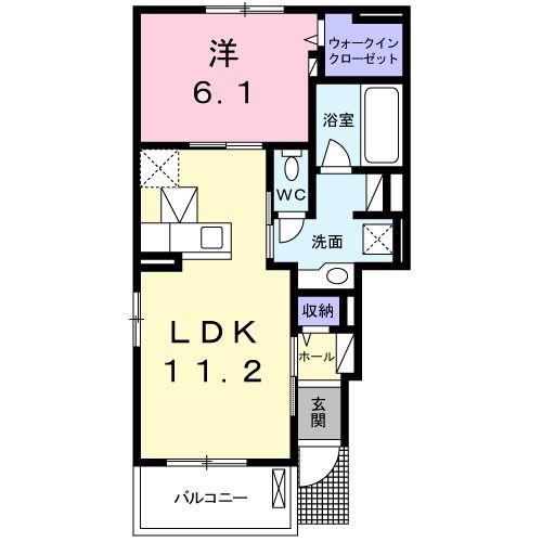 エテルノ カーサ(1LDK/1階)の間取り写真