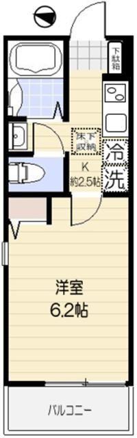 ジェンティーレ上石神井(1K/1階)の間取り写真