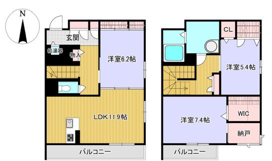 LA VIE FUTUR(3LDK/2階)の間取り写真