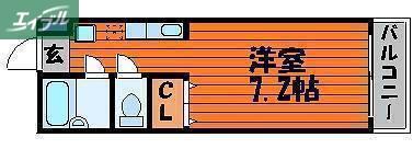 セイントヴィラ医大南(1K/3階)の間取り写真