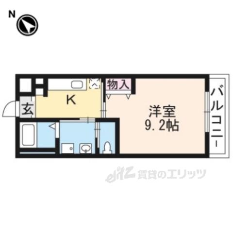 ライフライズ(1K/2階)の間取り写真
