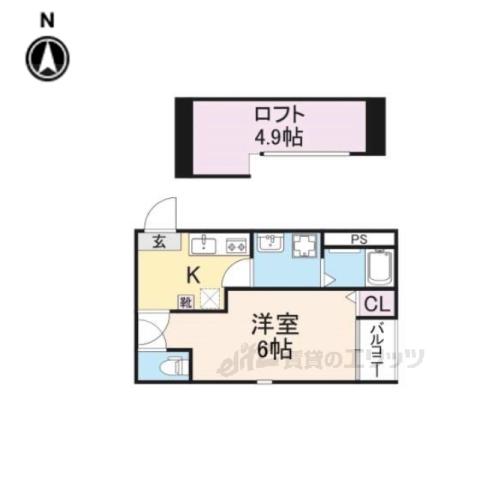 クレインリーベン藤森(1K/2階)の間取り写真