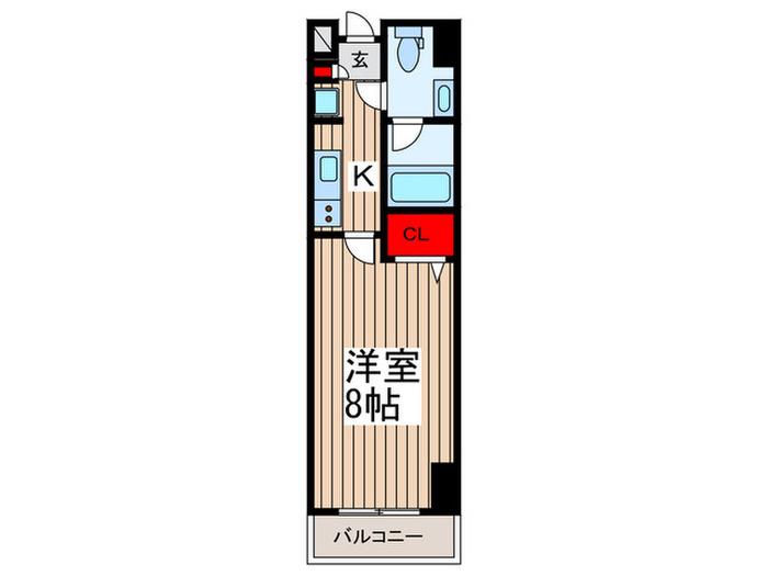 アルファコート蕨3(1K/4階)の間取り写真