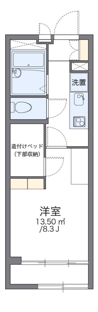 レオパレス千成II(1K/1階)の間取り写真