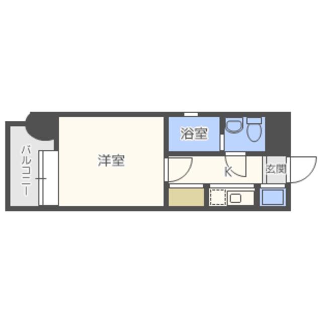 エステートモア博多II(1K/5階)の間取り写真