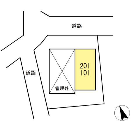 D-ROOM赤松町(1LDK/1階)の間取り写真