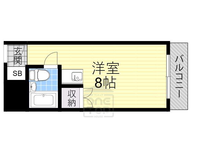 ヴィラフェザント(ワンルーム/1階)の間取り写真