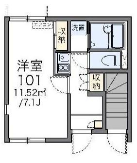レオネクストスペンド(1K/1階)の間取り写真