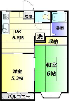 ディザイヤーコダマ(2DK/2階)の間取り写真
