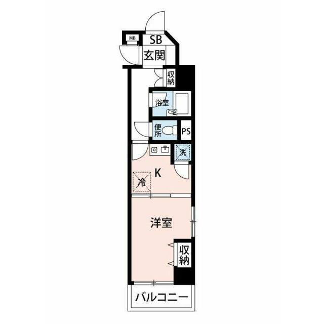 OLIO奥沢(1DK/2階)の間取り写真